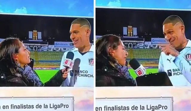 Paolo Guerrero respondió a la pregunta sobre si la 'U' se le metió en el pecho. Foto: captura/ESPN