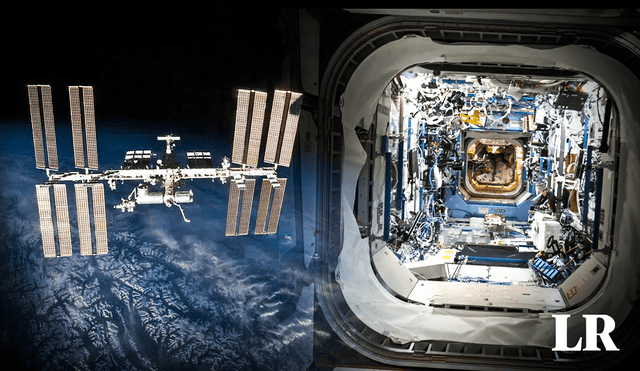 La ISS se encuentra a 400 kilómetros de distancia sobre la Tierra. Foto: composición LR / NASA