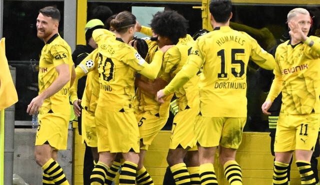 Borussia Dortmund registró su tercer triunfo consecutivo en Champions League. Foto: EFE