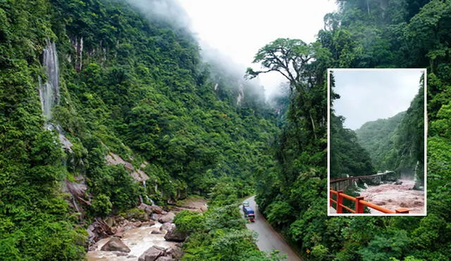 El boquerón del Padre Abad que da paso a la carretera Tingo María-Pucallpa presenta una mezcla de belleza y riesgo. Foto: composición LR/Viridis Tours/TikTok