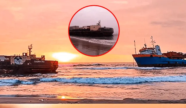 El primer barco abandonado apareció el 11 de octubre. Foto: composición LR/captura de TikTok/@elvinfaustino