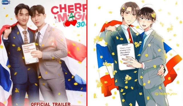 ‘Cherry Magic TH’ es la segunda adaptación del manga del mismo nombre, la primera versión fue una película japonesa. Foto: composición LR/GMMTV