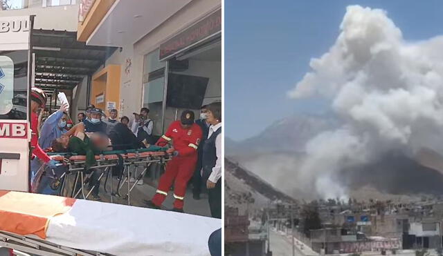 Explosión en la ciudad de Arequipa movilizó a bomberos, serenos y policías. Foto: composición LR/Último minuto Arequipa