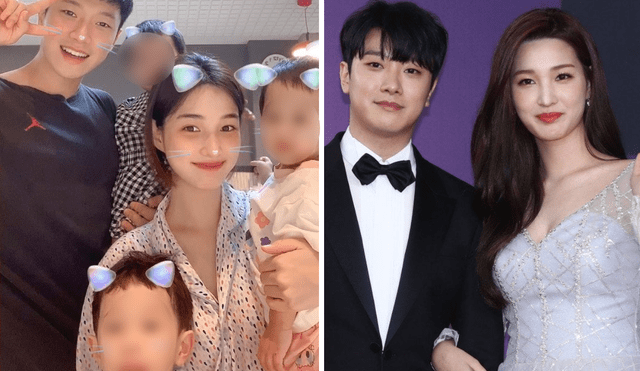 Los famosos coreanos Yulhee y Minhwan se casaron en 2018. Foto: composición LR/Instagram/Naver