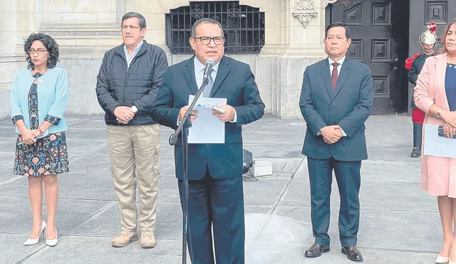 Premier. Otárola anuncia penas más severas contra disturbios cuando se vienen protestas contra el Gobierno y el Congreso. Foto: difusión