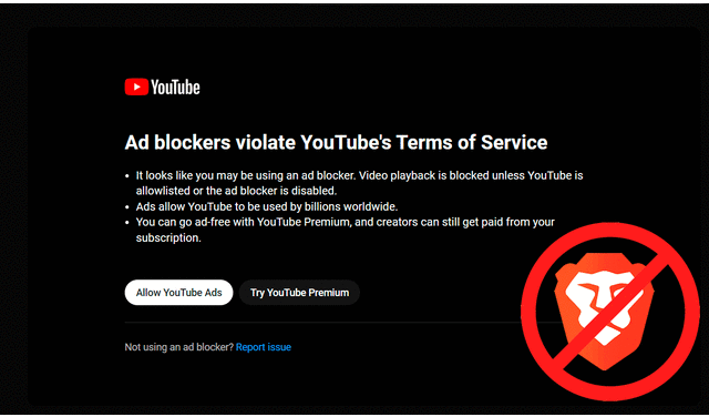 Por tener un adblocker integrado, Brave también habría sido bloqueado por YouTube. Foto: composición LR