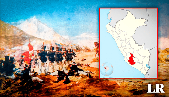 La batalla se desarrolló en la pampa de Quinua. Foto: Composición LR / El Peruano / Wikimedia Commons