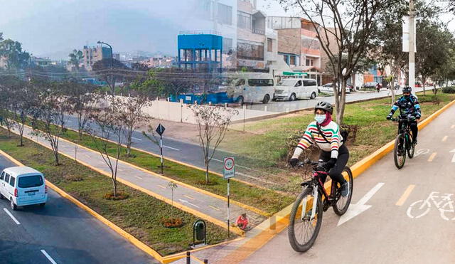 Gestión del alcalde Jesús Maldonado afirmó que duplicará la cantidad de ciclovías en el distrito. Foto: composición LR