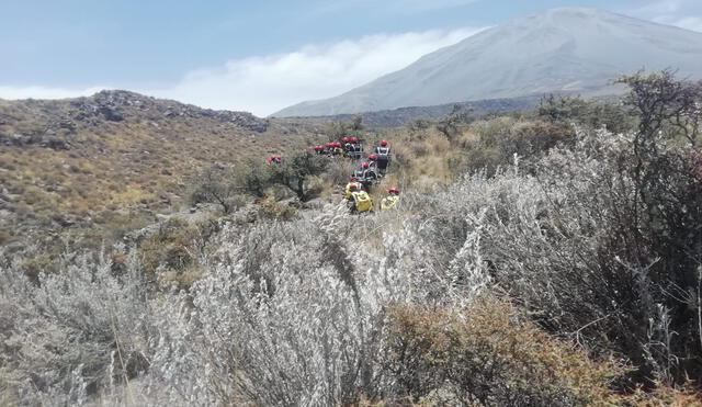 Fuego se suscitó en la parte alto del distrito de Chiguata. Fue apagado. Foto: La República