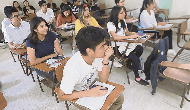 En el aula. La huelga docente afectó el ciclo académico 2023-II. Ahora las clases se recuperarán durante el verano. Foto: difusión