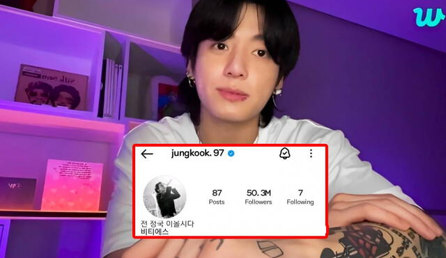 Jungkook eliminó su primera cuenta de Instagram este 2023. Foto: composición LR/captura de Weverse/Instagram