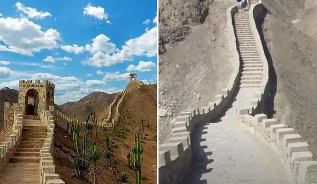 La Muralla China peruana está en la provincia de Cañete. Foto: composición LR/Perú Maravilloso/Facebook