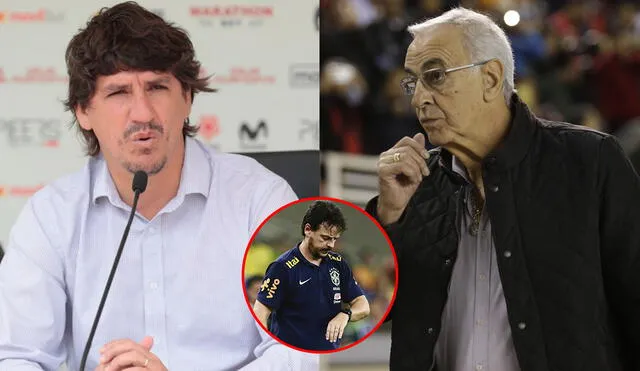 Jean Ferrari rechazó la idea de que Jorge Fossati repita con Perú y la 'U' el caso de Fernando Diniz con Brasil y Fluminense. Foto: composición de LR/Universitario/EFE