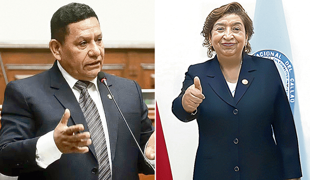 Lazos. Esdras Medina incurre en conflicto ético al haber contratado en su despacho a hija de la rectora de la UNAC, Arcelia Rojas. Foto: composiciónLR