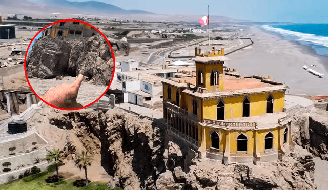 El castillo abandonado se encuentra frente al mar peruano. Foto: composición LR/captura de Youtube/Dilo Nomas