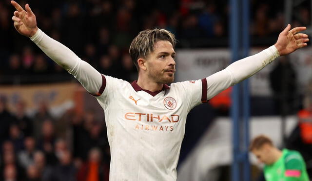 Jack Grealish anotó el gol del triunfo para Manchester City contra Luton Town. Foto: Premier League