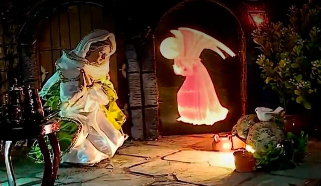 Nacimiento navideño cuenta con hologramas y muñecos en movimiento. Foto: captura Latina