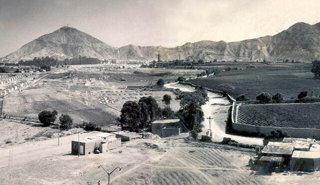 Caja de Agua y la urbanización Zárate de San Juan de Lurigancho durante la década de 1960. Foto: archivo del Instituto Cultural Ruricancho