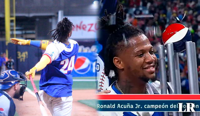 Ronald Acuña Jr. es el tercer jugador en ganar el Festival del Jonrón dos veces consecutivas. Foto: composición LR / Líder / IVC. Video: BeisbolPlay