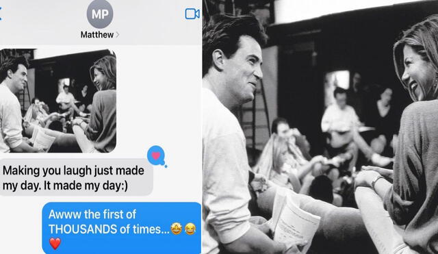 Jennifer Aniston sorprendió con mensaje a Matthew Perry antes de su muerte. Foto:  composición Lr / Instagram