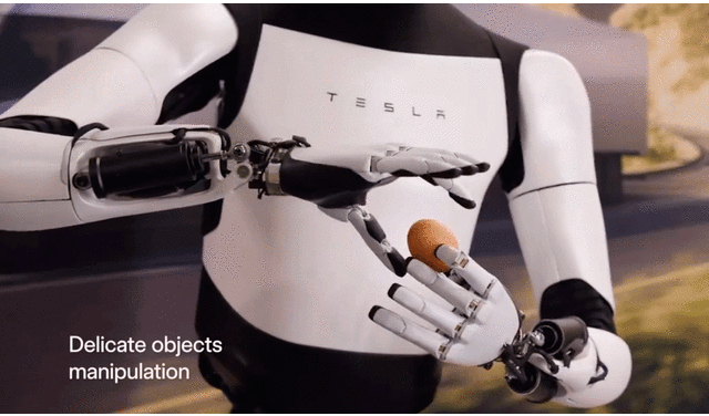 Tesla desarrolló este androide que se ha vuelto viral en las redes sociales. Foto: captura de X/@elon_musk