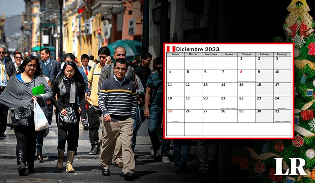 ¡Atención, trabajadores! Revisa los días libres que habrá en esta última semana de diciembre. Foto: composición de Gerson Cardoso/LR/Andina