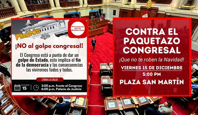 Más de una protesta social ha sido anunciada para este viernes 15 de diciembre. Foto: composición La República/ El Peruano/ X