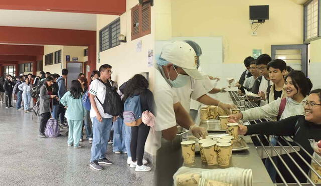 Estudiantes se amanecen para desayunar y almorzar en su universidad de manera gratuita. Foto: composición LR/UNMSM