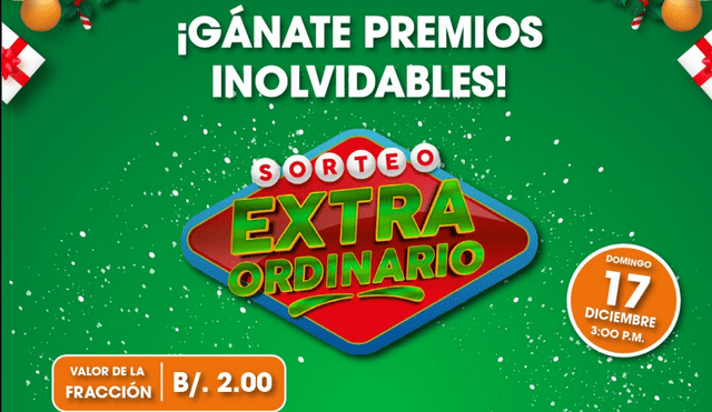 Mira los resultados dell Sorteo Extraordinario de la Lotería Nacional de Panamá del domingo 17 de diciembre EN VIVO por La República. Foto: Lotería Nacional de Beneficiencia