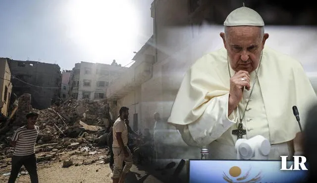 El papa Francisco volvió a pedir por los civiles que se han visto involucrados por el conflicto entre Hamás e Israel. Foto: composición LR/EFE/@heritage4peace/Twitter