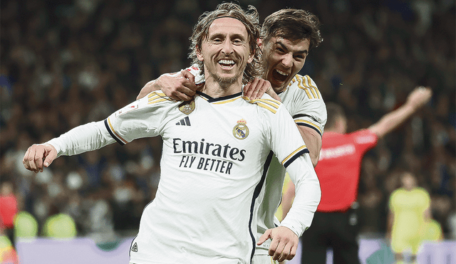 Larga espera. Luka Modric sumó su primer gol en los 19 partidos oficiales que ha jugado esta temporada. Foto: EFE