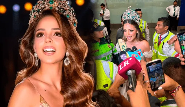 Luciana Fuster fue recibida en el aeropuerto Jorge Chávez. Foto: composición LR/Instagram/Luciana Fuster/Bárbara Mamani - La República