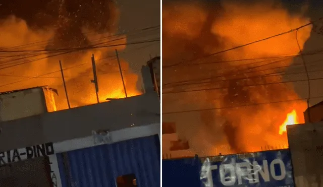 Incendio deja un almacén de llantas destruido en el Callao. Foto: composición La República / difusión