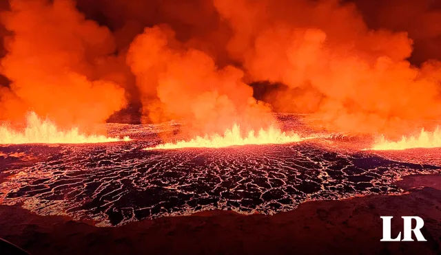 Volcán entra en erupción en Islandia al noreste de Grindavik. Foto: Oficina meteorológica de Islandia