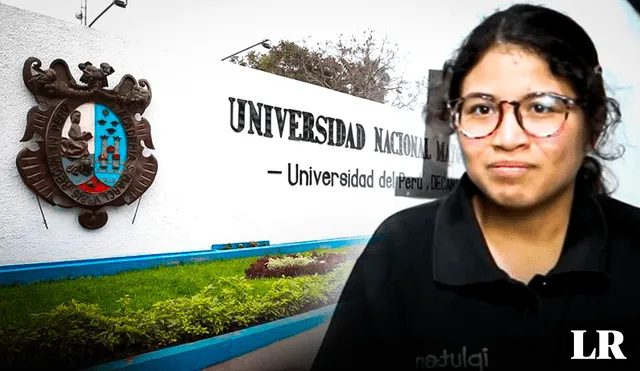 La flamante estudiante reveló que tuvo que postular 6 veces para ingresar a la UNMSM. Foto: composición de Gerson Cardoso/LR/El Peruano/captura de YouTube/Academia ipluton
