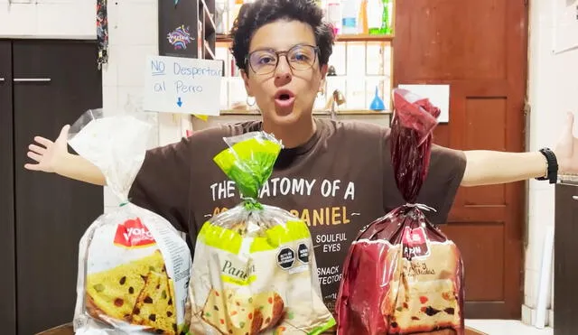La influencer peruana eligió el mejor panetón de los supermercados, según ella. Foto: Ariana Bolo Arce/YouTube