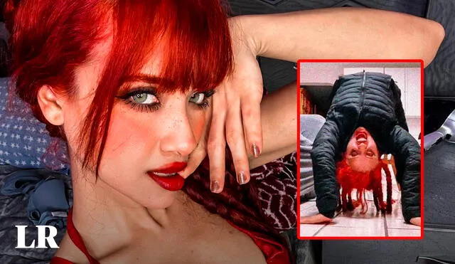 La influencer mexicana, Bella Dueñas, viene causando polémica en sus redes sociales por los live que sube en los que se muestra presuntamente poseída. Foto: composición LR / X y TikTok de BD