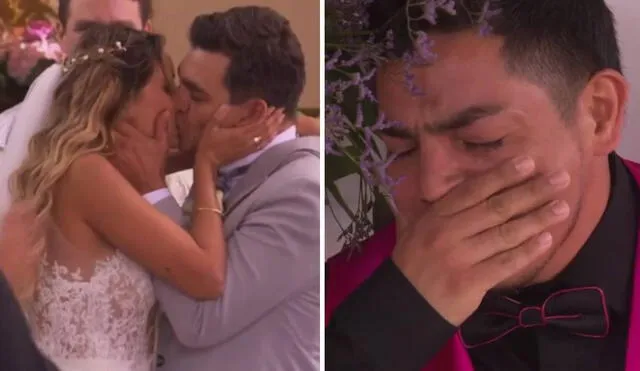 Macarena y Mike se dan su primer beso como esposos y Joel sufre por amor en 'Al fondo hay sitio'. Foto: composición/ América TV