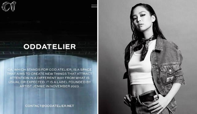 Jennie, de BLACKPINK, renovó contrato con su agencia YG Entertainment en diciembre de 2023. Foto: composición LR/Instagram ODDATELIER/Calvin Klein