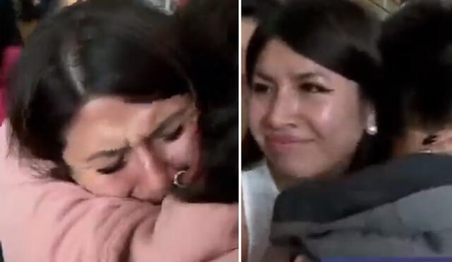 Mujer dejó a su hijo para conseguir un mejor trabajo en Italia. Esta Navidad la pasarán juntos después de muchos años. Foto: captura Latina