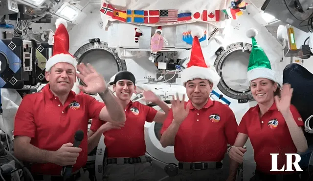 Los cuatro astronautas de la NASA enviaron un mensaje desde el espacio por la Navidad y el Año Nuevo. Foto: composición LR/@NASA/X - Video: @NASA/X