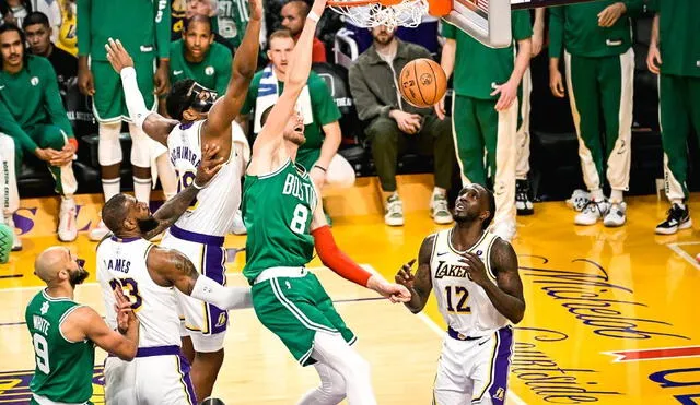 Los Angeles Lakers vs. Boston Celtics jugaron en el Crypto.com Arena. Foto: Boston Celtics/X