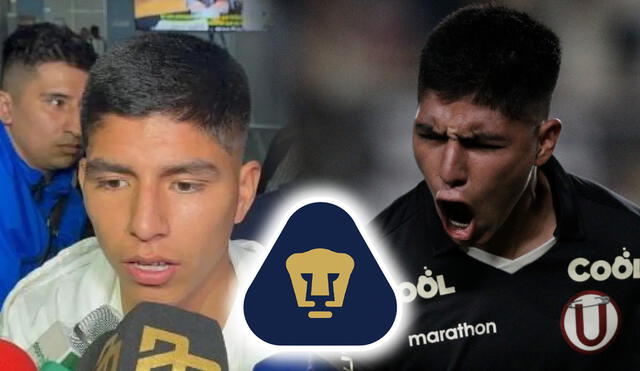 Piero Quispe dejó Universitario tras salir campeón de la Liga 1 2023 y jugará en Pumas. Foto: composición GLR