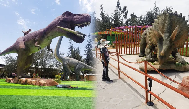 Dino Park. Parque mecatrónico transporta a visitantes a era prehistórica. Foto: composición LR/ Wilder Pari/ LR
