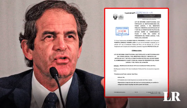 Roberto Chiabra propone modificar los artículo 106 y 107. Foto: composición de Jazmin Ceras/ La República