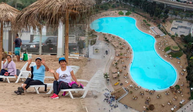 La playa artificial de San Juan de Lurigancho costó S/145.000. Foto: composición LR.