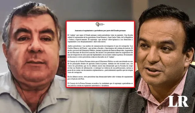 Periodistas afirman que se busca criminalizar la noticia. Foto: composición de Fabrizio Oviedo/La República/TV Perú/Sudaca/CPP