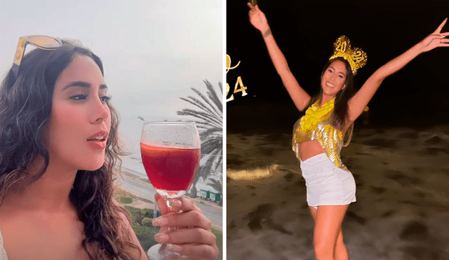 Melissa Paredes cerró el Año Viejo con una celebración en una casa de playa. Foto: composición LR/Instagram/Melissa Paredes