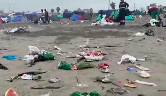 Restos de comida, envases y recipientes de vidrio fueron encontrados. Foto: América TV