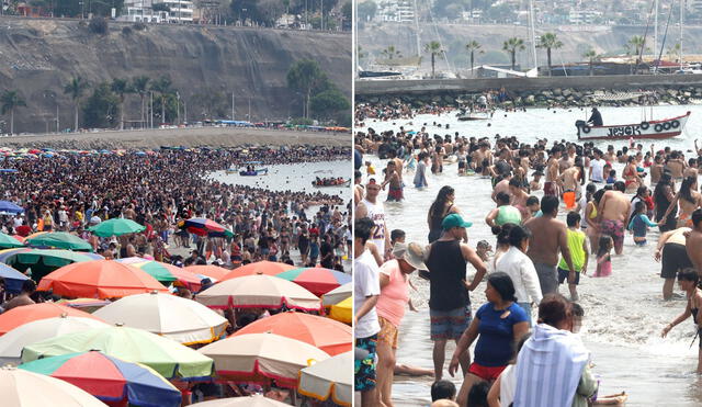 Miles de ciudadanos acudieron a la playa durante los primeros días de enero. Foto: composición La República/Carlos Félix
